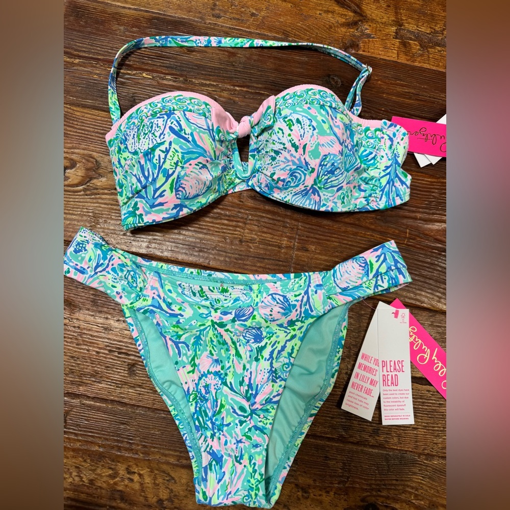 Lilly Pulitzer Clancy NWT SIZE 6 Bikini Top and Bottom
